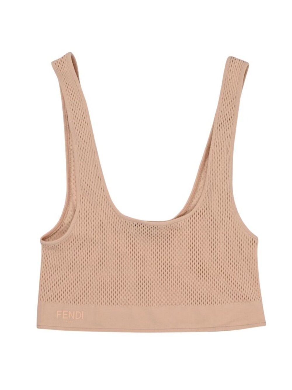 Fendi Mesh Crop Top in Vintage Pink